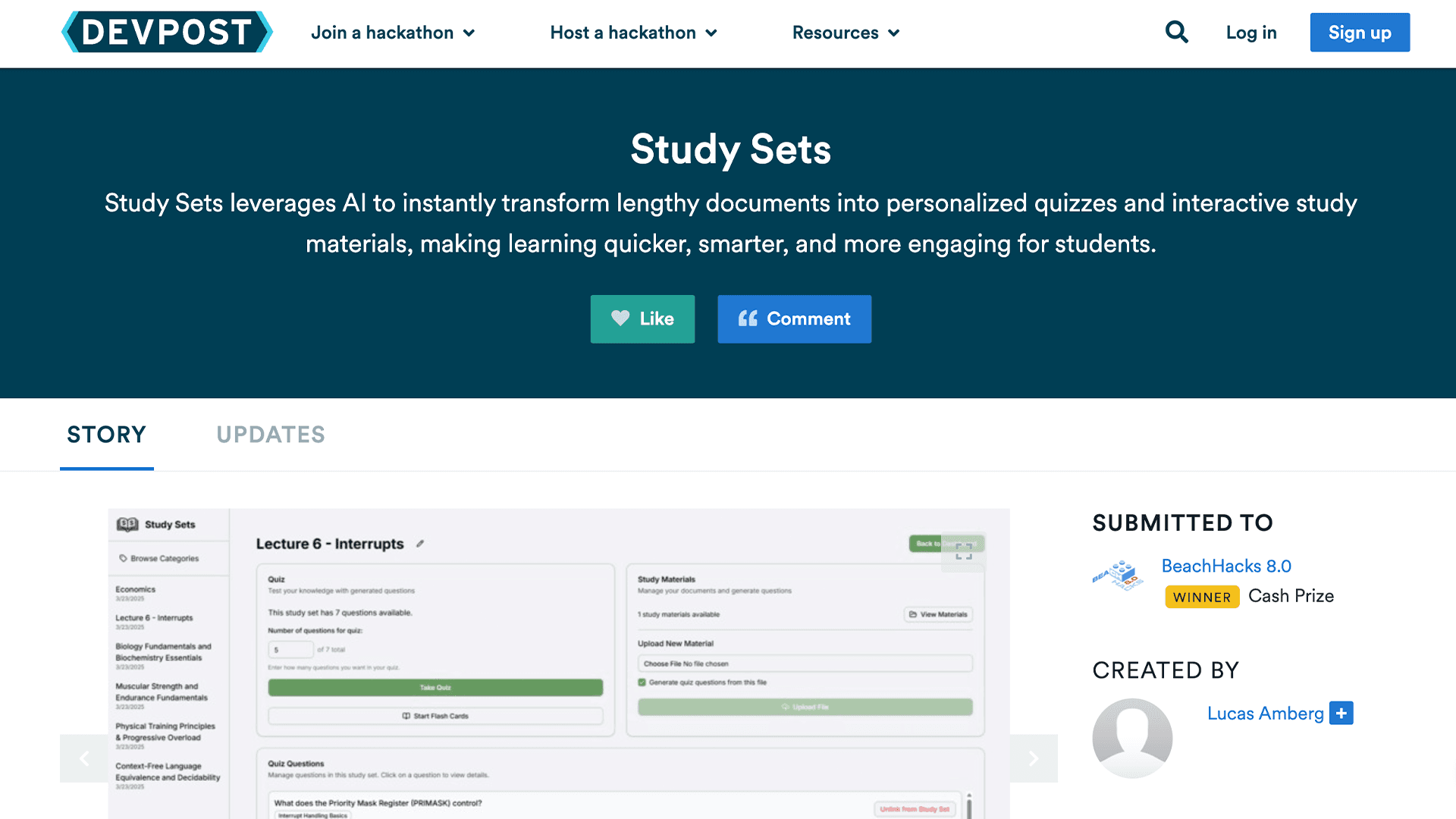 Study Sets Screenshot